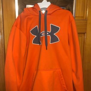 Bright orange hoodie!